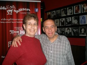 Laura Pinto with Gilbert Gottfried at Side Splitters Comedy Club